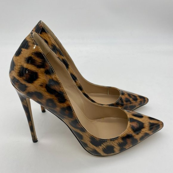 Leopard Print Stiletto Heels - Picture 5 of 9
